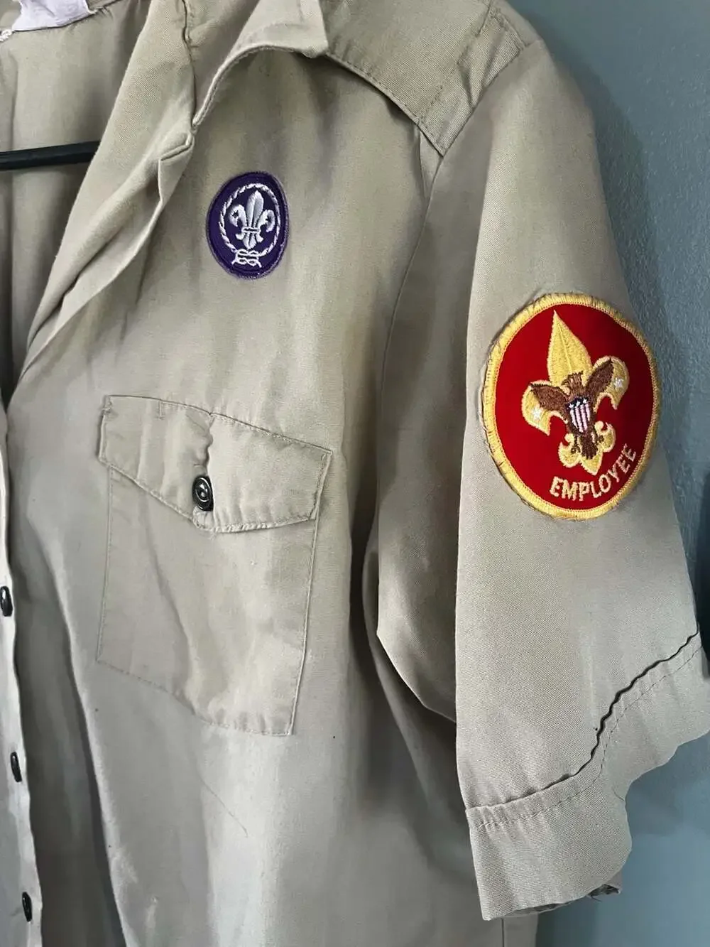 VINTAGE Boy Scouts of America Uniform Shirt Youth 18-20